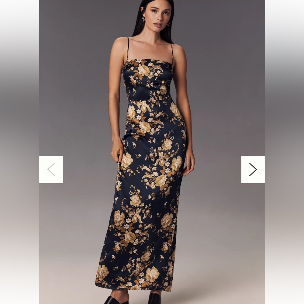 Reformation Frankie Silk Maxi Dress